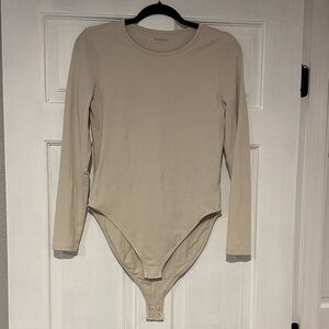 Old Navy Beige Long Sleeve Bodysuit